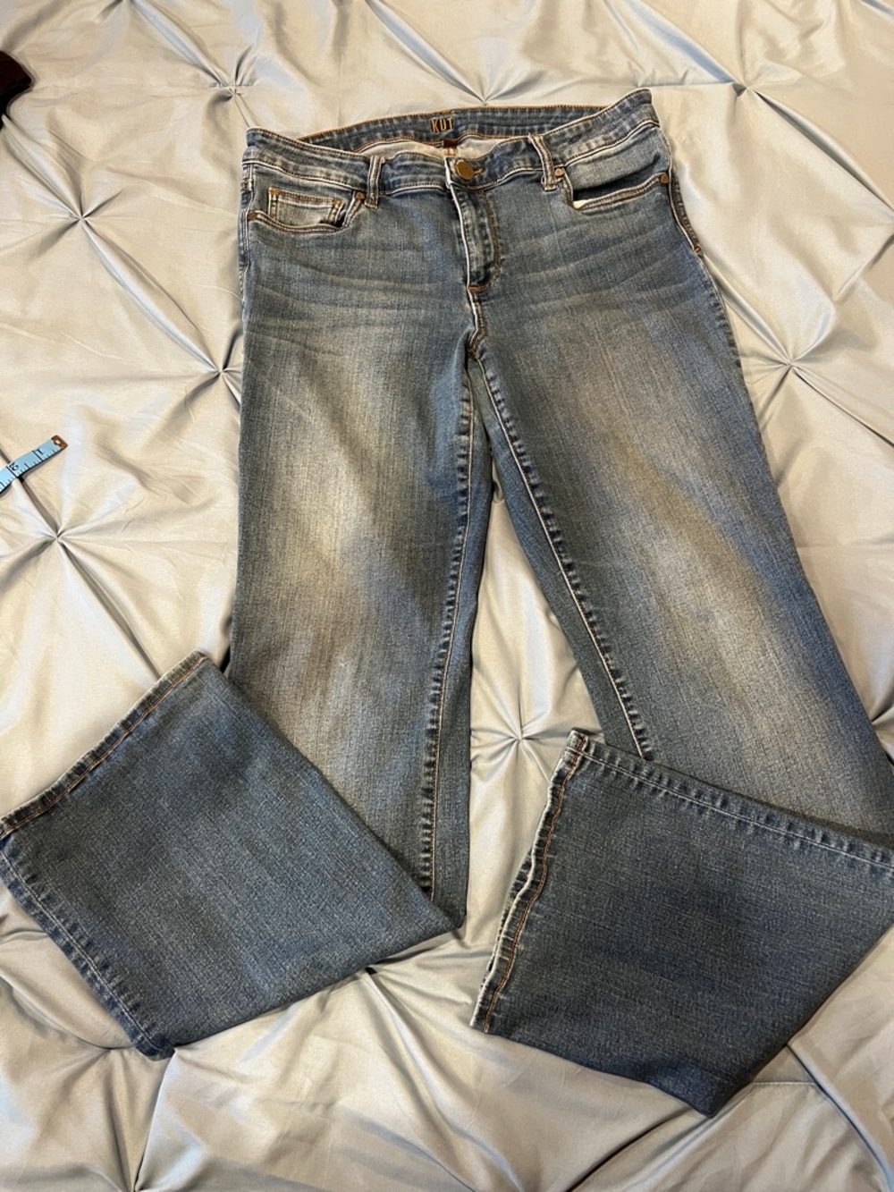 Kut from the Kloth Faded Medium Blue Flare Jeans